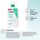 CeraVe Foaming Facial Cleanser | Makeup Remover and Daily Face Wash for Oily Skin | Paraben & Fragrance Free | 19 Fl Oz