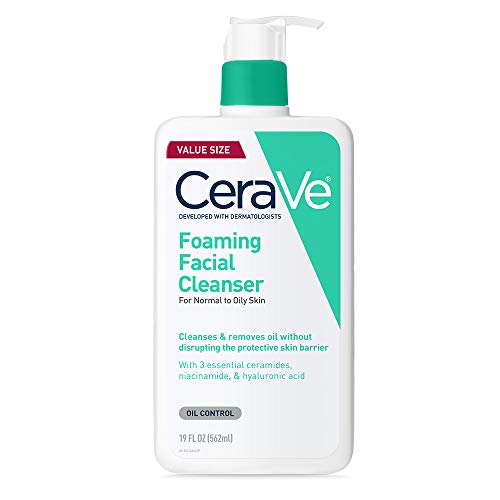 CeraVe Foaming Facial Cleanser | Makeup Remover Face Wash