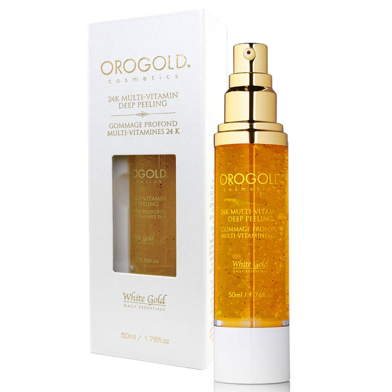 White Gold 24K Multi-Vitamin Deep Peeling Facial Exfoliator from OROGOLD Cosmetics 50 ml. / 1.76 fl. oz.