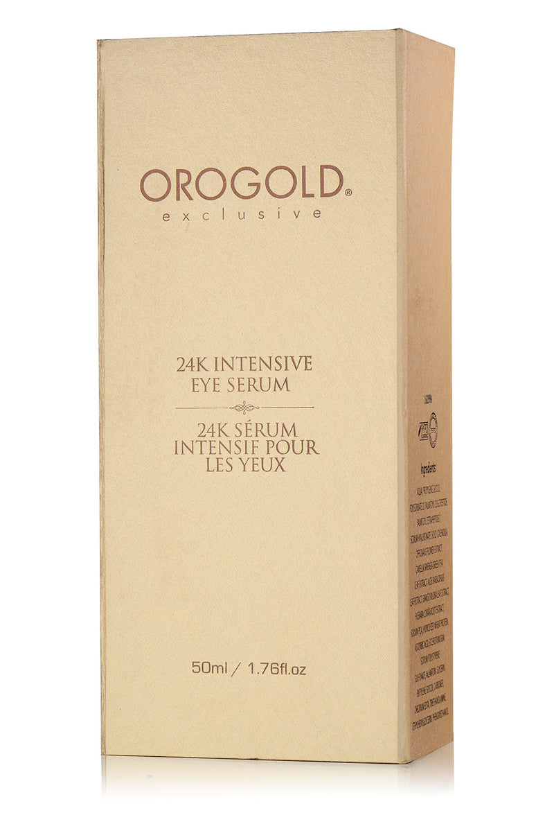 OROGOLD 24K Intensive Eye Serum for Wrinkles Puffiness - Anti Aging Serum For Youthful Looking Skin - Under Eye Skin Softening Serum - 50 