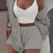 Plush Hooded Cardigan Set