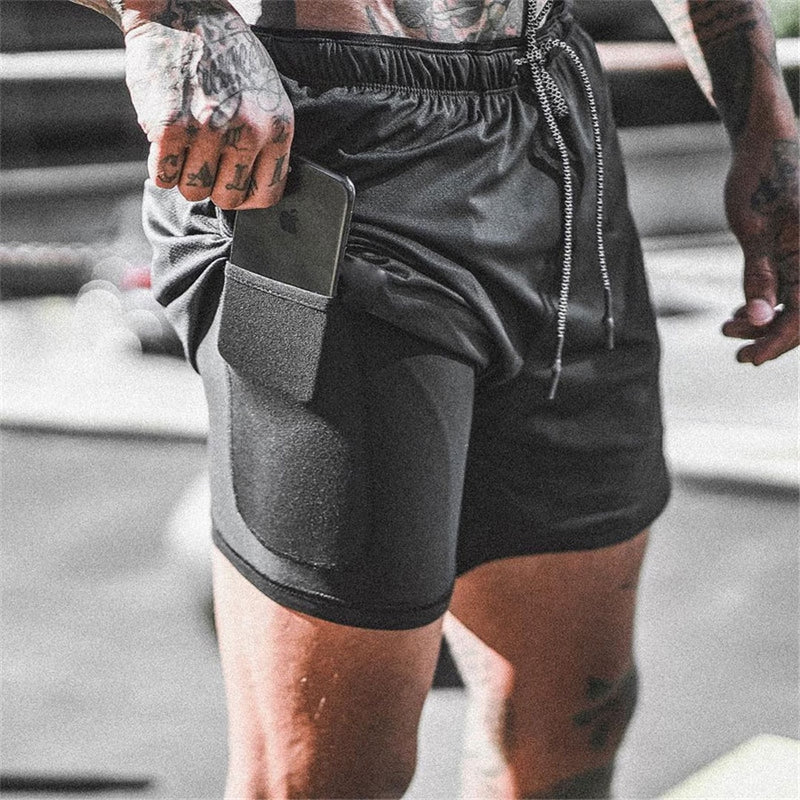 New Men 2 in 1 Fitness Running Shorts | Activewear