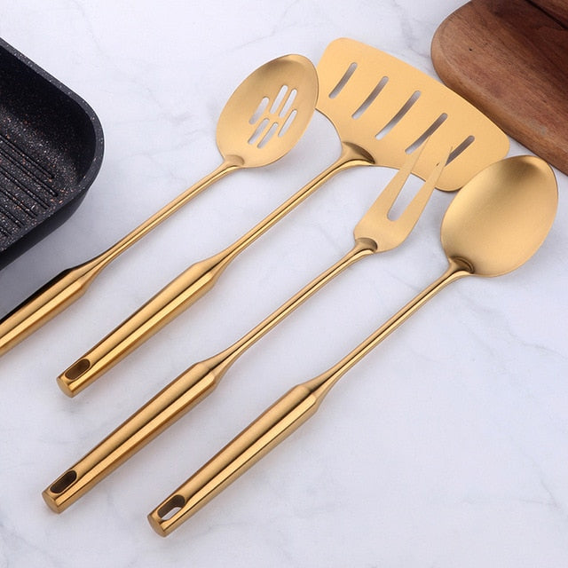 Rose Gold Kitchen Service Spoon