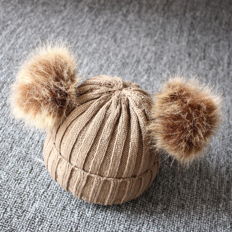 “Double Poof” Wool Knitted Hat