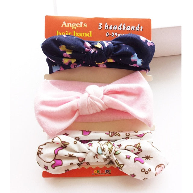 Cotton Baby Headband with Bow