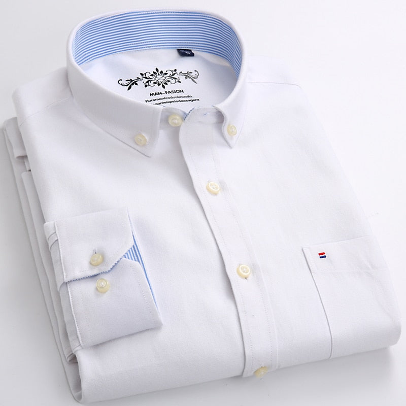 Buy Best Casual Oxford Dress Shirt Single Patch Online