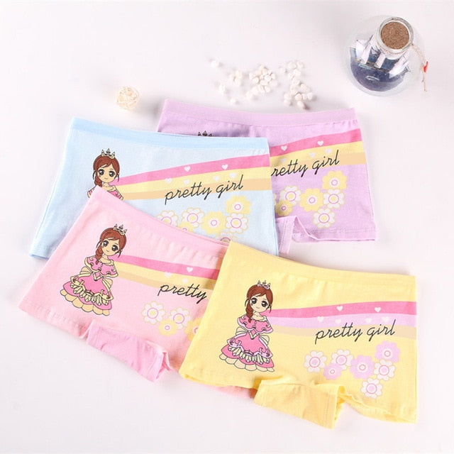 Girl’s Cotton Underwear for Children (4-Packs)