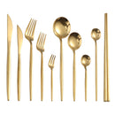 Mirror Gold Cutlery Set