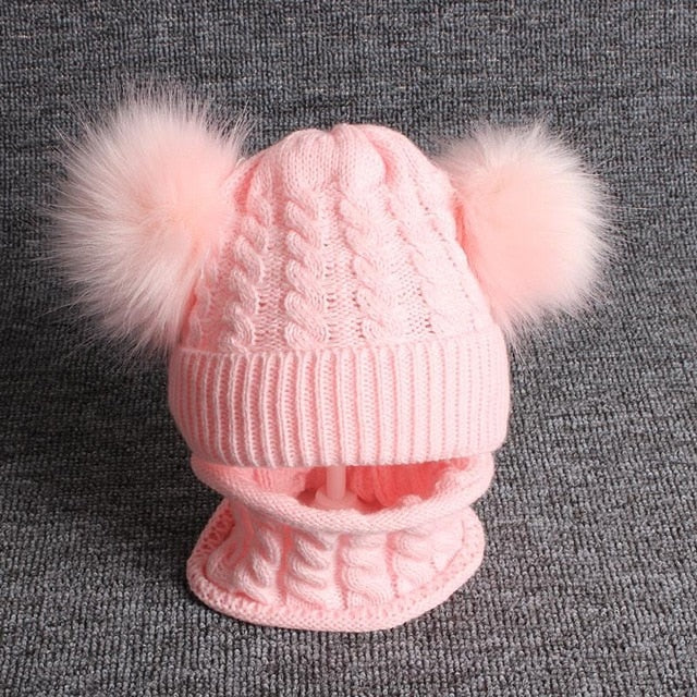 “Double Poof” Wool Knitted Hat