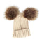 “Double Poof” Wool Knitted Hat