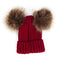 “Double Poof” Wool Knitted Hat