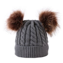 “Double Poof” Wool Knitted Hat