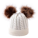 “Double Poof” Wool Knitted Hat