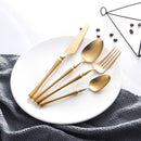 Black Gold Cutlery Set