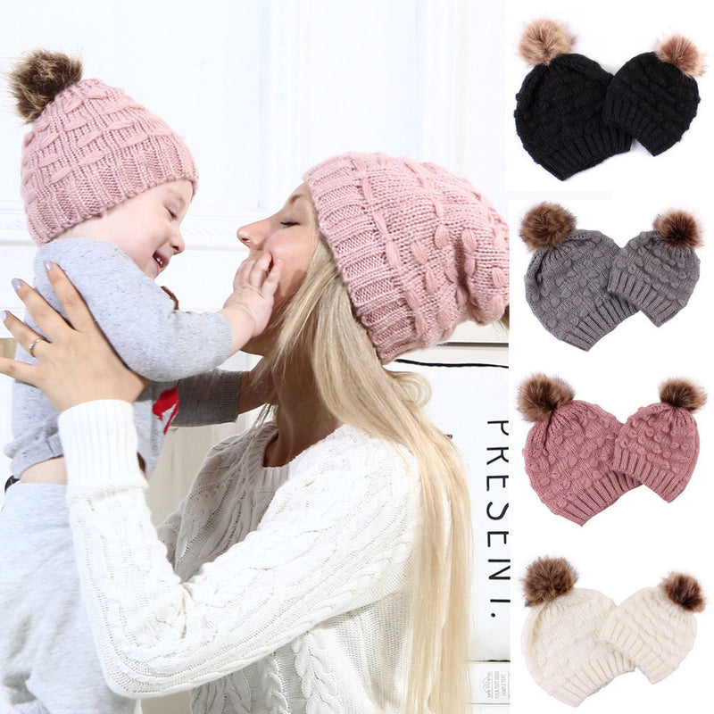 Matching Mother / Baby Wool Winter Hats