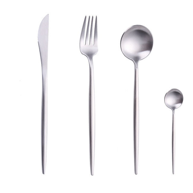 Mirror Gold Cutlery Set