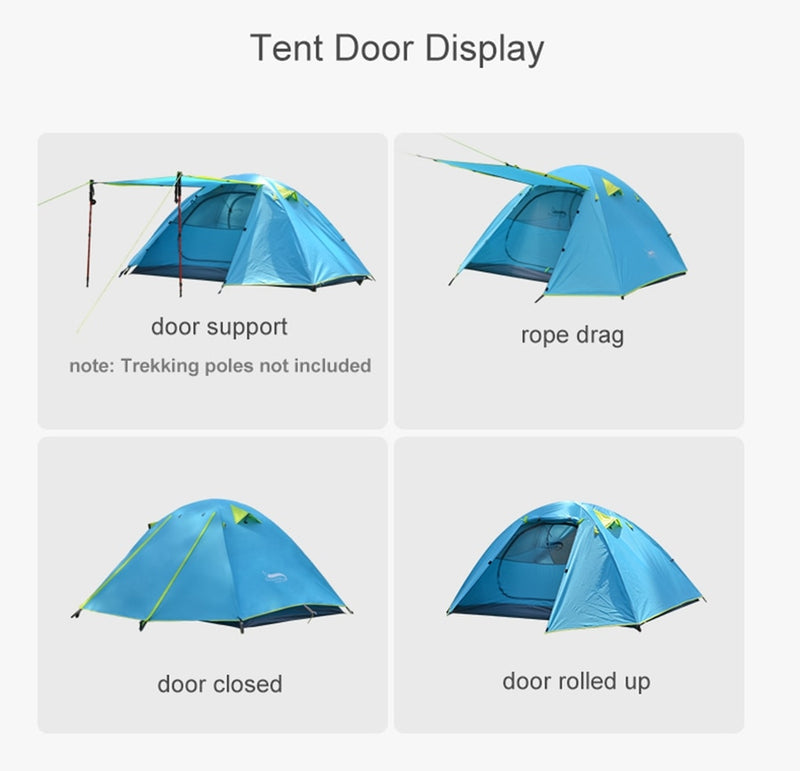 Double Layer Waterproof Portable Travel Tent