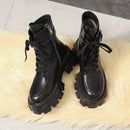 Lace Up Black Military Boots