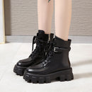 Lace Up Black Military Boots