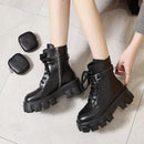 Lace Up Black Military Boots