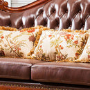 American Leather Art Carved Sofa