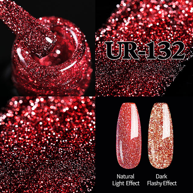 Reflective Semi Permanent Nail Art Glitter