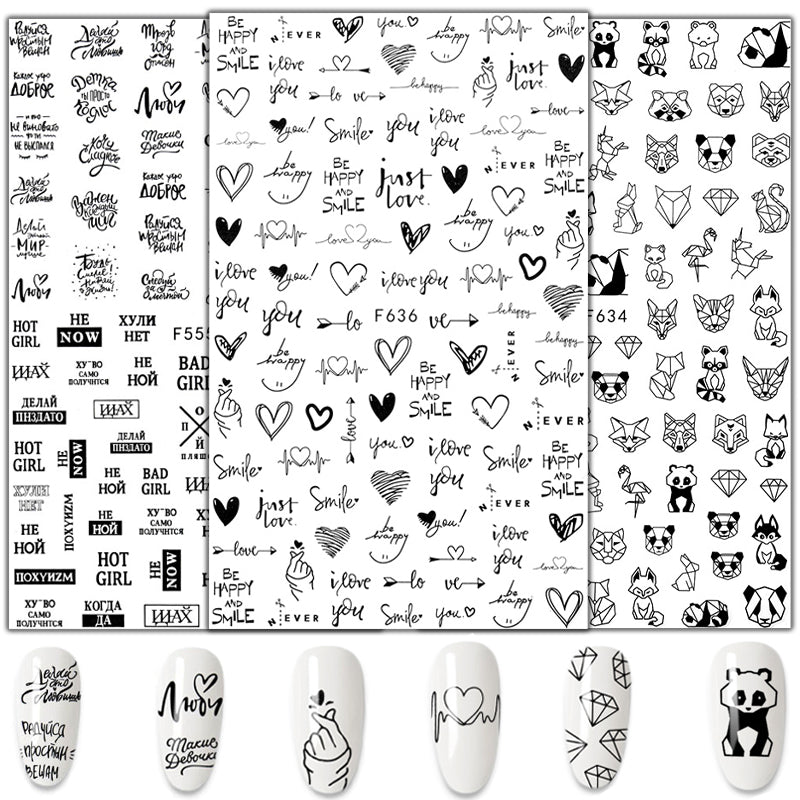 Buy High Quality 3D Nail Art Sticker & Decals Design Online