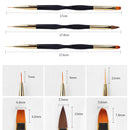 3Pcs Acrylic French Stripe Ultra-thin Line Drawing Pen