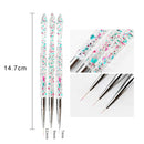 3Pcs Acrylic French Stripe Ultra-thin Line Drawing Pen