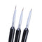 3Pcs Acrylic French Stripe Nail Art Liner Brush Set